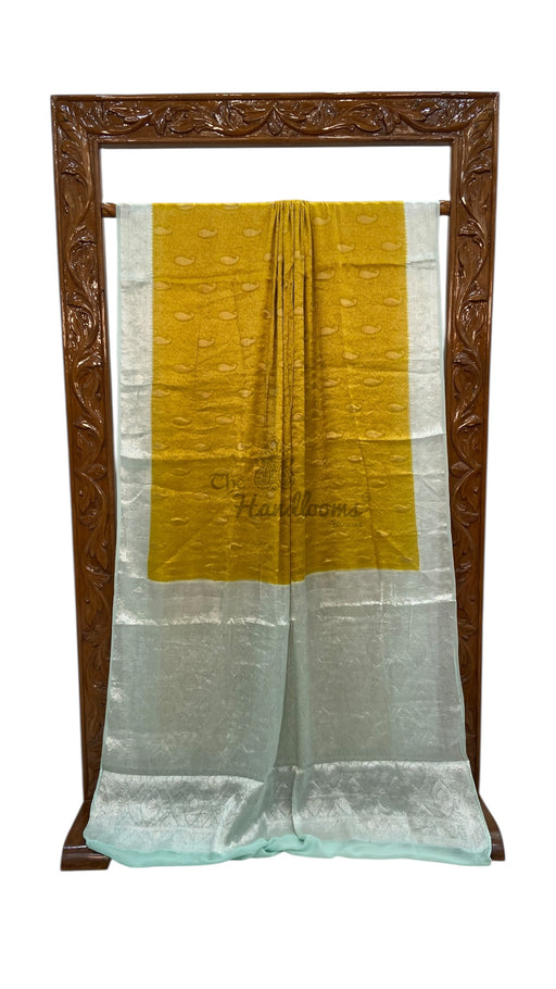 Pure Chiffon Khaddi Banarasi Saree - The Handlooms