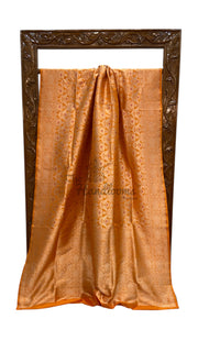 Regal Pure Katan Silk Banarasi Saree – Handwoven Tanchui Brocade with Meenakari Work - The Handlooms