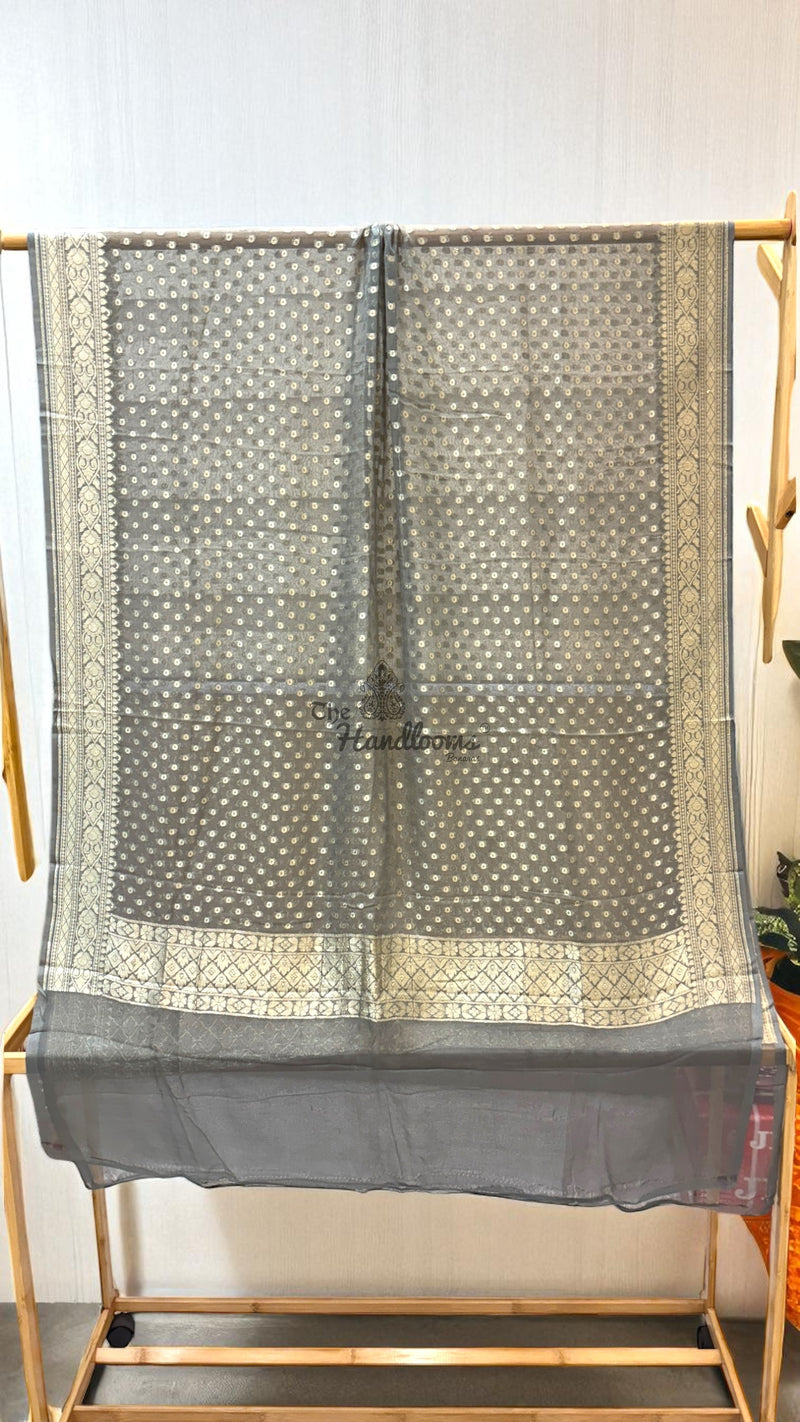 Pure Khaddi Georgette Handloom Dupatta - The Handlooms