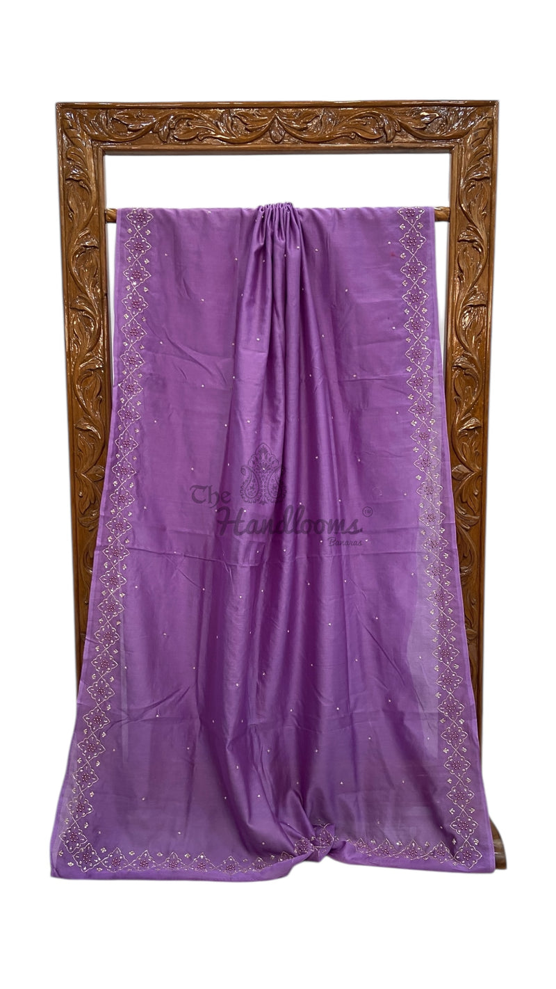 Pure Chanderi Cotton Handloom Banarasi Saree - Handwork