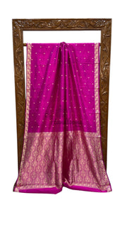 Pure Katan Silk Reshmi Zari Banarasi Handloom Saree - The Handlooms