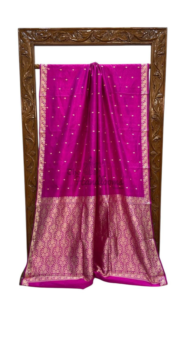 Pure Katan Silk Reshmi Zari Banarasi Handloom Saree - The Handlooms