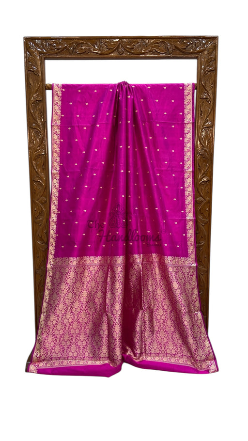 Pure Katan Silk Reshmi Zari Banarasi Handloom Saree - The Handlooms