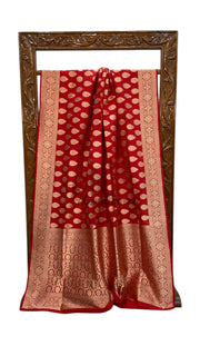 Pure Katan Silk Banarasi Handloom Saree - All Over Jaal Work - The Handlooms