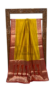 Pure Mango Silk Banarasi Handloom Saree - The Handlooms