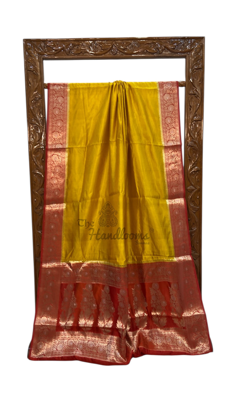 Pure Mango Silk Banarasi Handloom Saree - The Handlooms