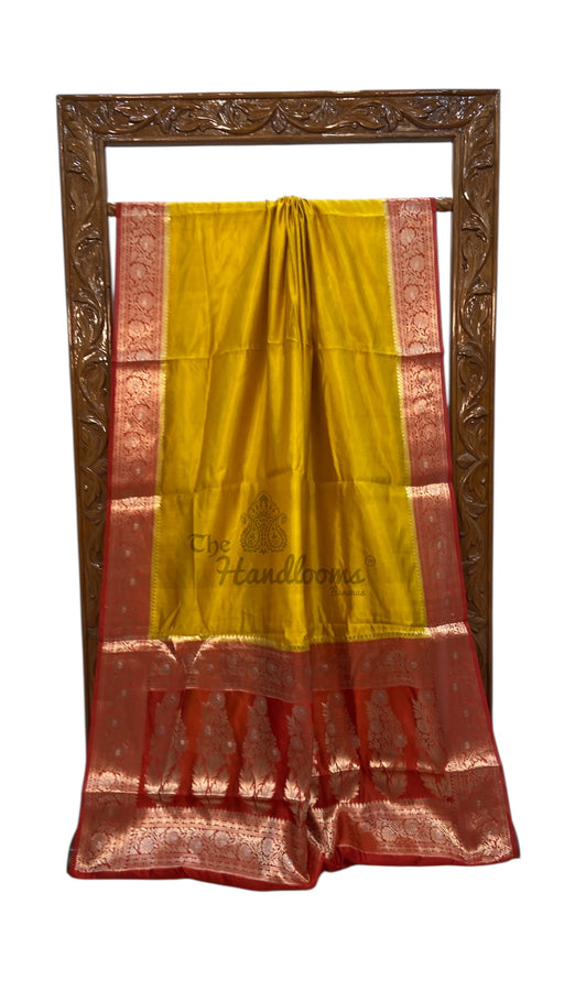 Pure Mango Silk Banarasi Handloom Saree - The Handlooms