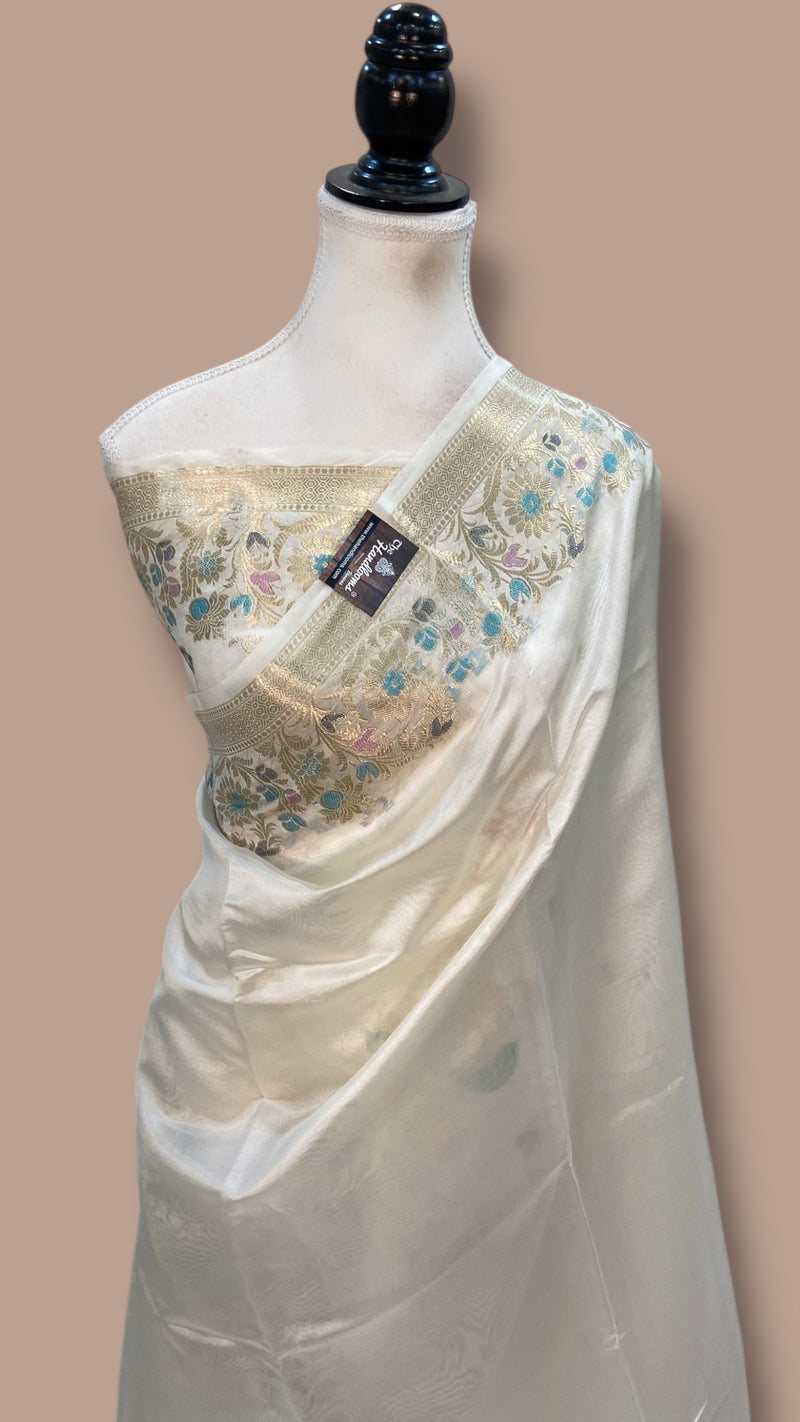 Pure Mango Silk Banarasi Handloom Saree - The Handlooms