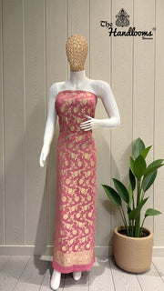 Khaddi Georgette Banarasi Dress material Water Zari - The Handlooms