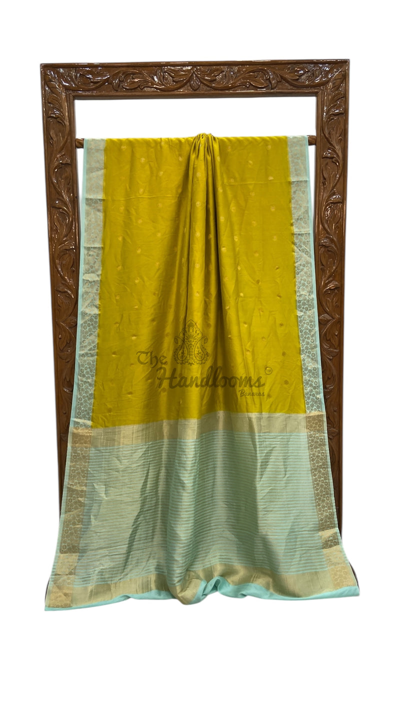 Moonga Georgette Handloom Banarasi Saree - The Handlooms
