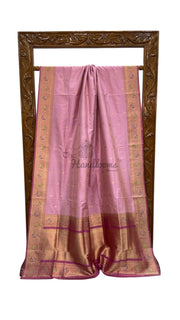 Pure Katan Silk Banarasi Handloom Saree - All Over Kadua Motifs - The Handlooms