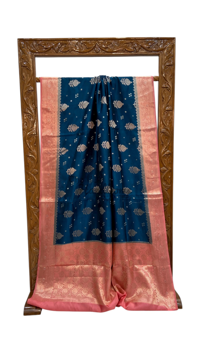 Pure Chiniya Silk Khaddi Handloom Banarasi Saree - The Handlooms