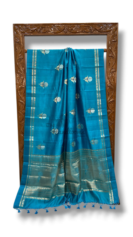 Pure Mango Silk Banarasi Handloom Saree - The Handlooms