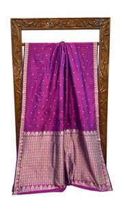 Pure Katan Silk Reshmi Zari Banarasi Handloom Saree - The Handlooms