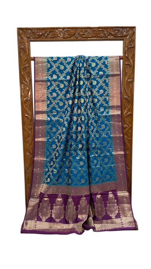Pure Chiniya Silk Handloom Banarasi Saree - The Handlooms