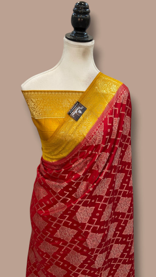 Pure Chiniya Silk Handloom Banarasi Saree - The Handlooms