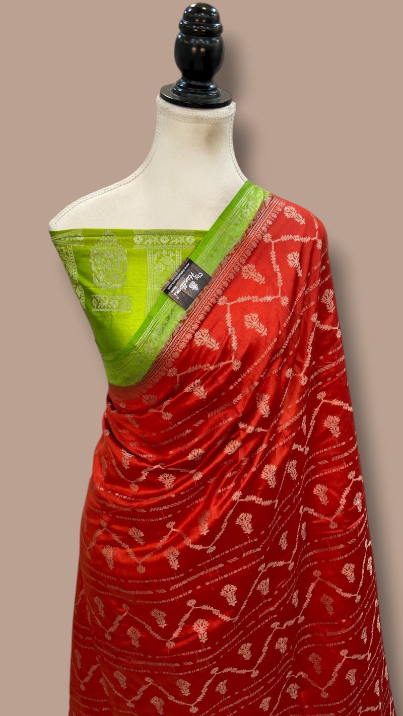 Pure Chiniya Silk Handloom Banarasi Saree - The Handlooms