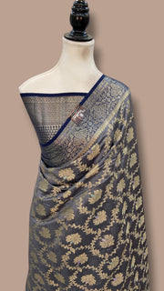 Pure Chiniya Silk Handloom Banarasi Saree - The Handlooms