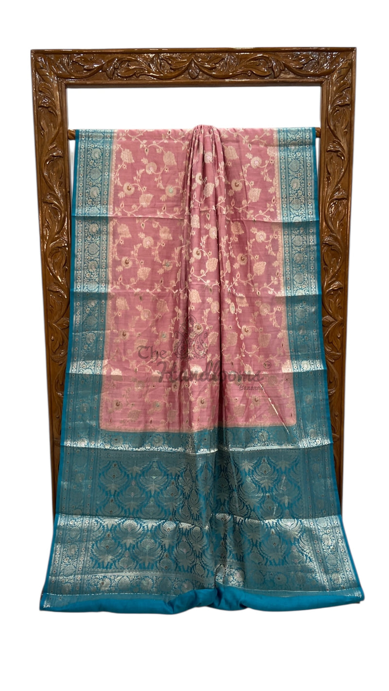 Pure Chiniya Silk Handloom Banarasi Saree - The Handlooms