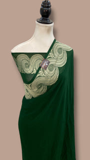 Khaddi Georgette Handloom Banarasi Saree - The Handlooms