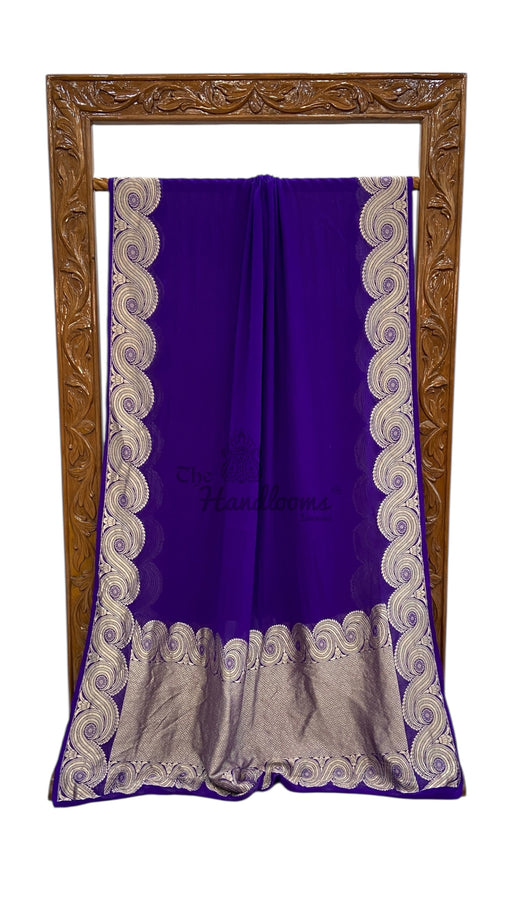 Khaddi Georgette Handloom Banarasi Saree - The Handlooms