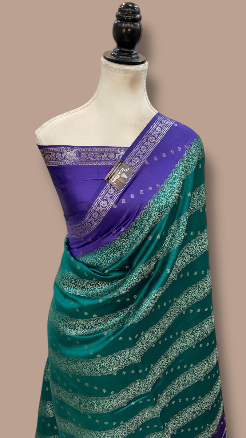 Pure Chiniya Silk Handloom Banarasi Saree - The Handlooms