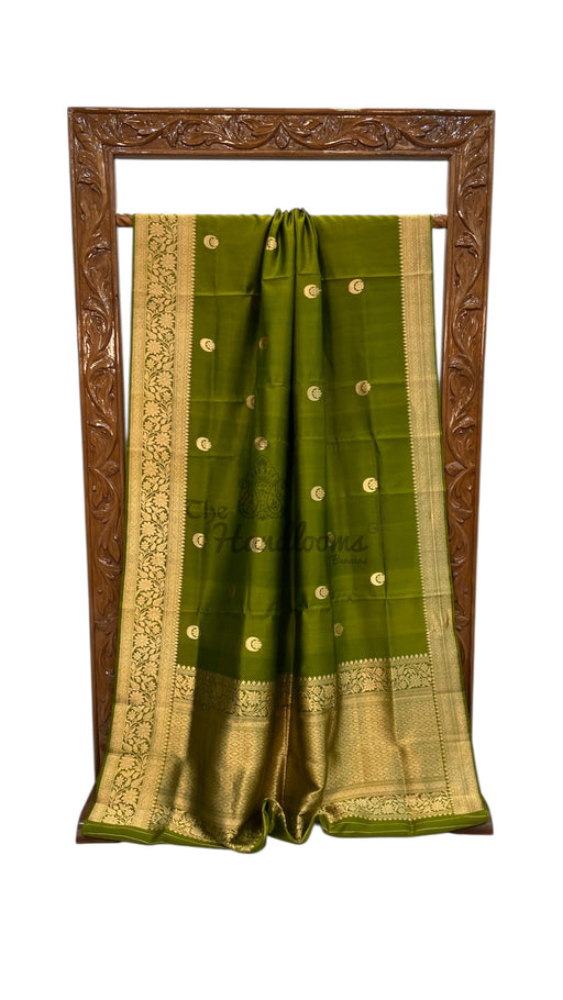 Pure Katan Silk Banarasi Handloom Saree - All Over Kadua Motifs - The Handlooms