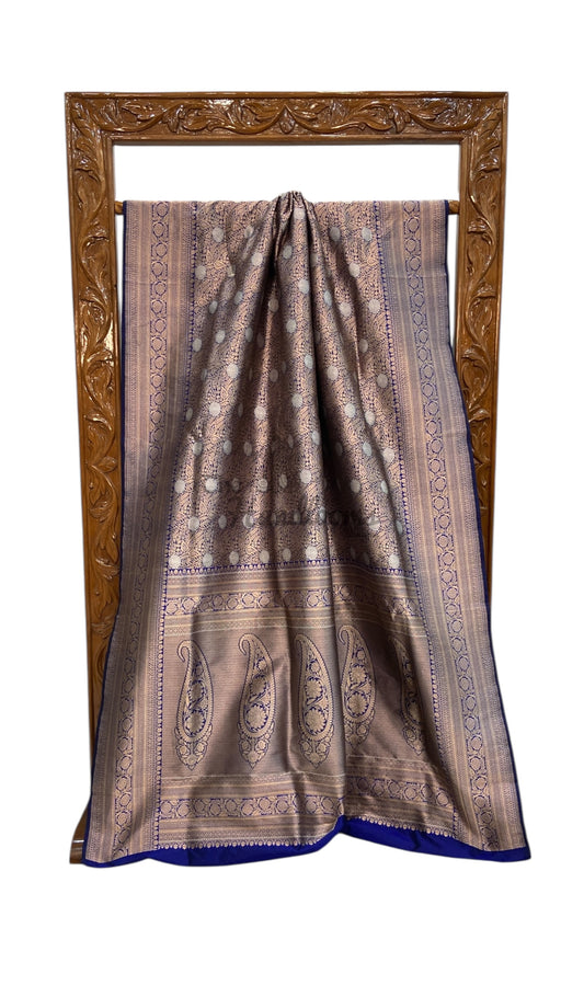 Pure Katan Silk Banarasi Handloom Saree - Tanchui Brocade With Sona Roopa - The Handlooms