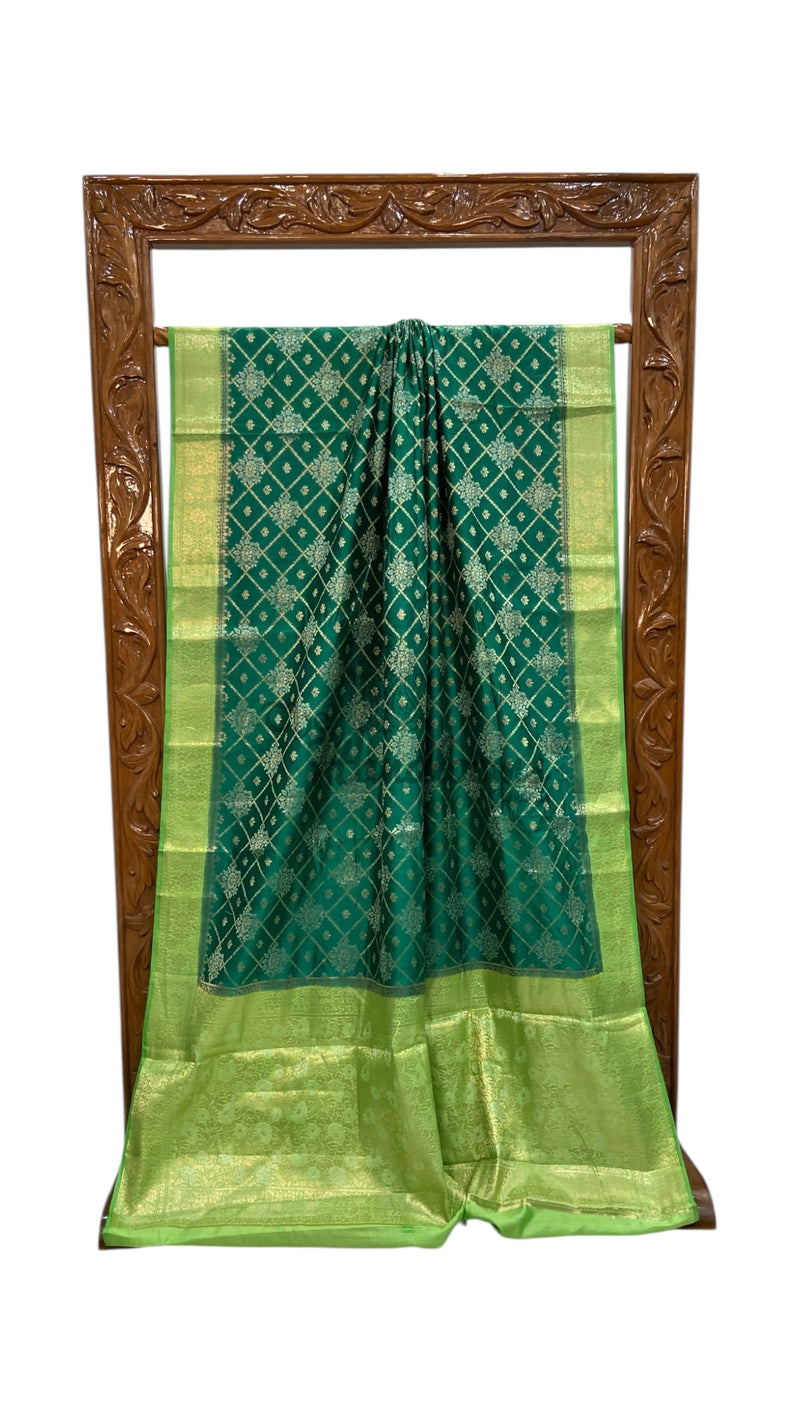 Pure Chiniya Silk Handloom Banarasi Saree - The Handlooms