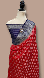 Pure Chiniya Silk Handloom Banarasi Saree - The Handlooms