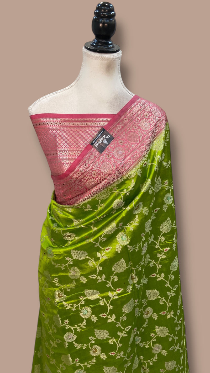 Pure Dupion Silk Banarasi Saree - The Handlooms