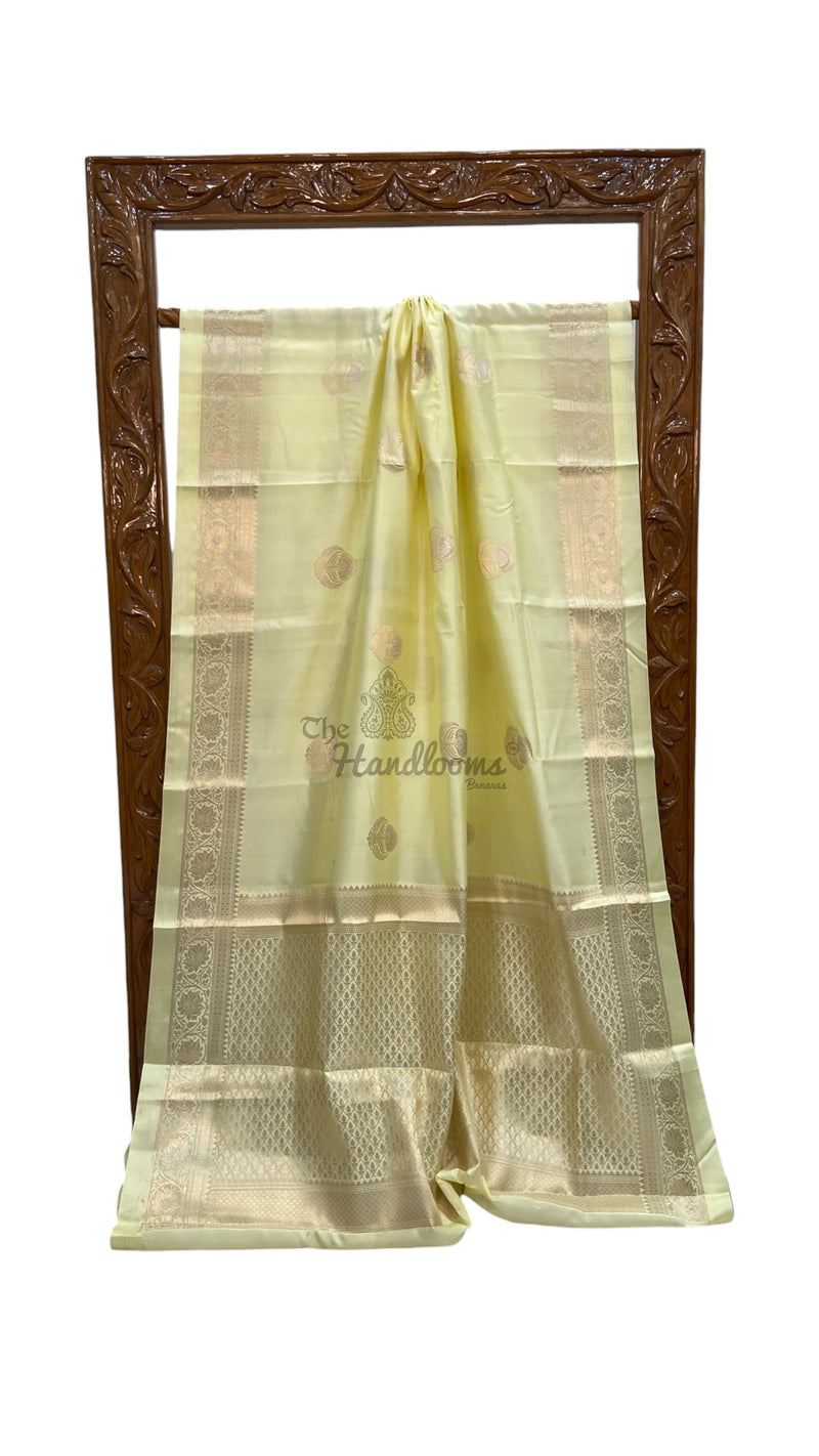 Pure Mango Silk Banarasi Handlokom Saree