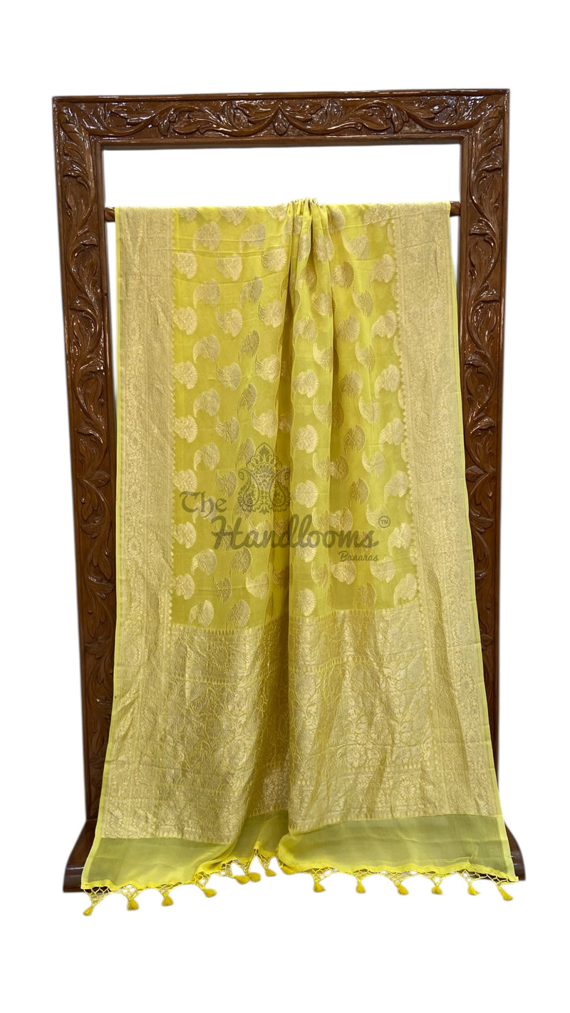 Khaddi Georgette Handloom Banarasi Saree