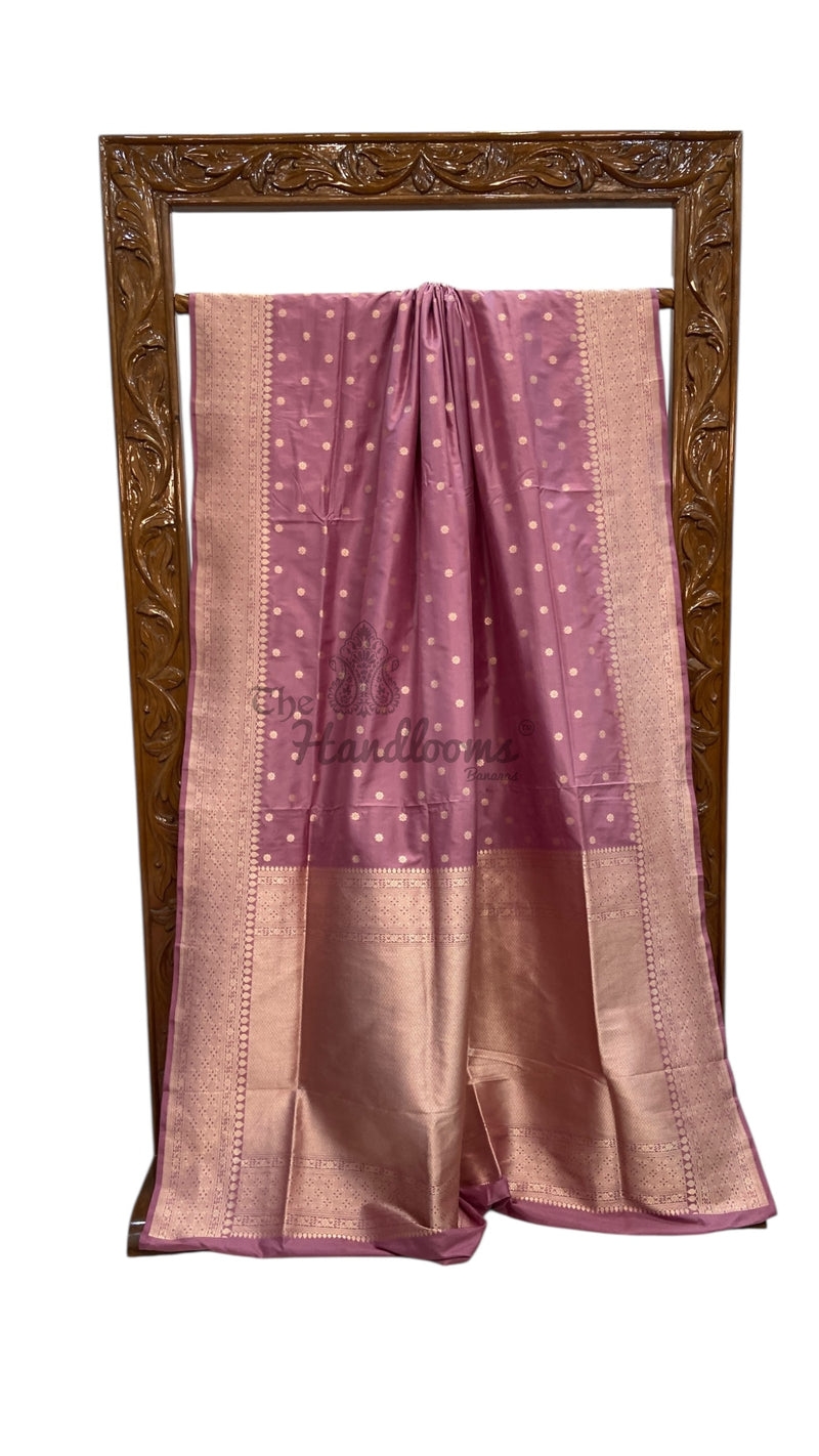 Pure Katan Silk Banarasi Handloom Saree - All Over Motifs