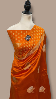 Pure Mango Silk Banarasi Handloom Saree - The Handlooms