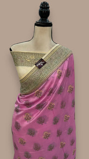 Pure Butter Crepe Banarasi Saree - The Handlooms