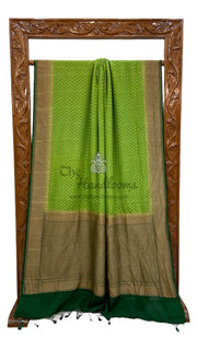 Khaddi Crepe Georgette Banarasi Saree -  Antique zari - The Handlooms