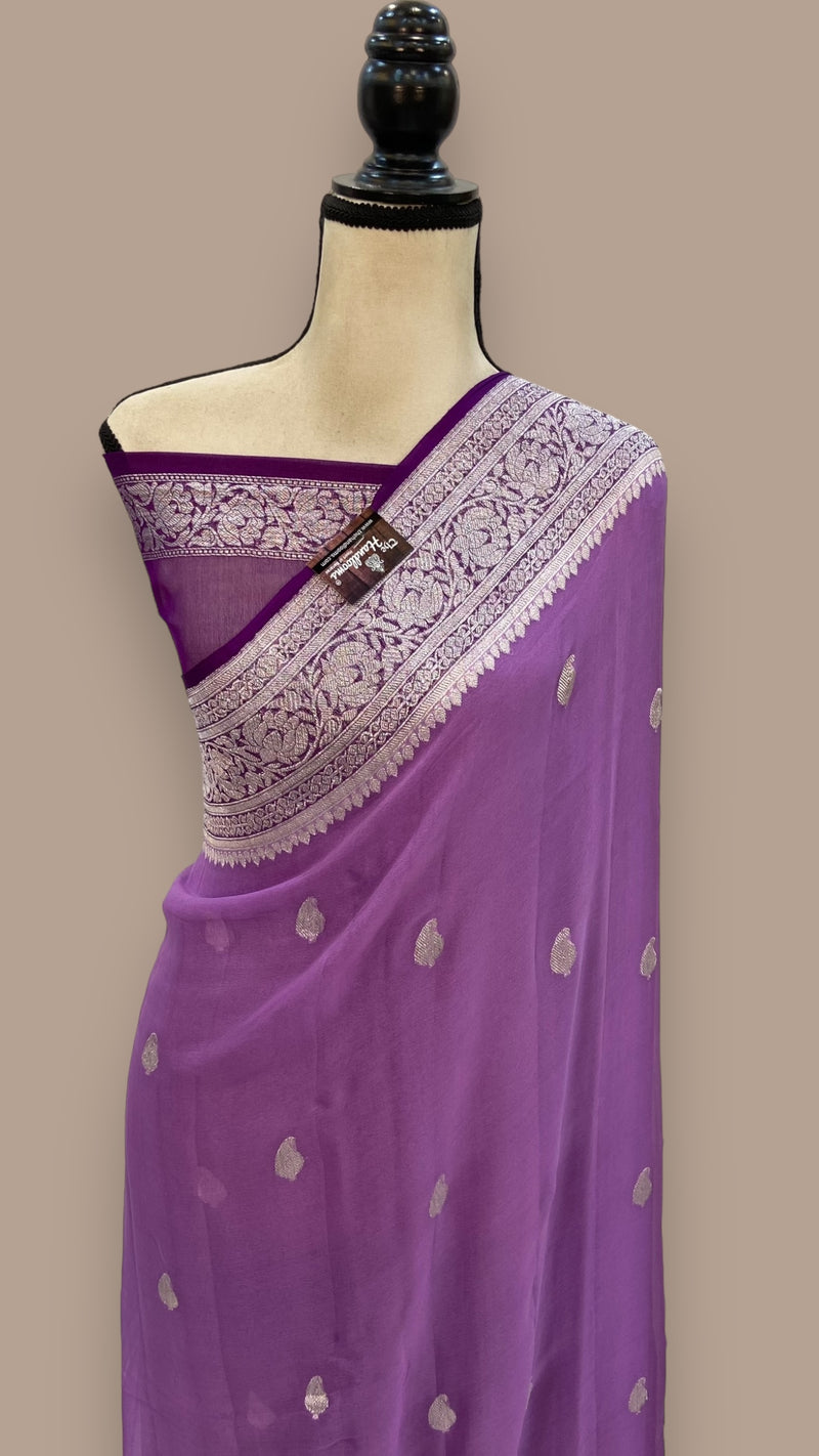 Pure Georgette Banarasi Saree - The Handlooms
