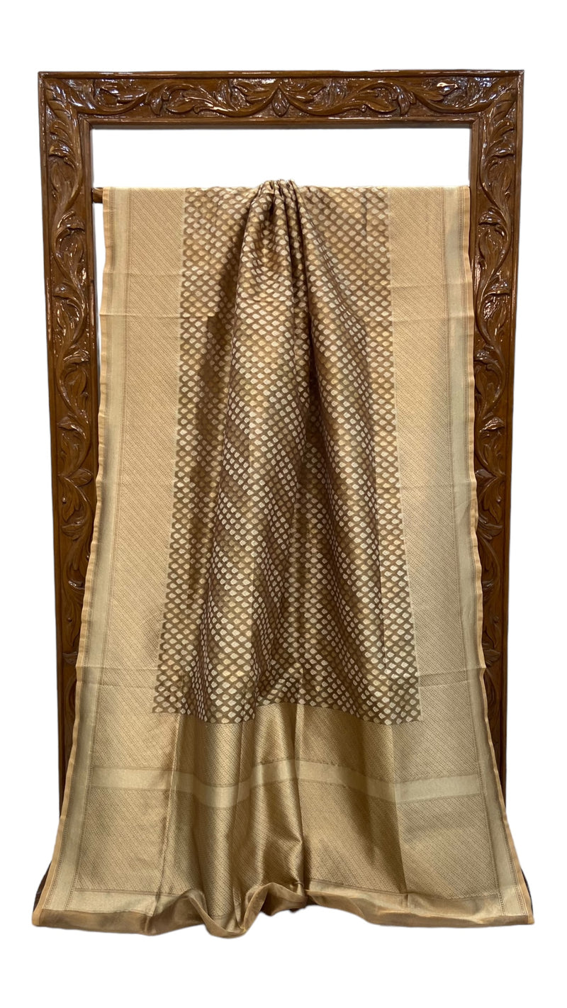 Pure Tissue Reshmi Zari Banarasi Brocade Handloom Saree - The Handlooms