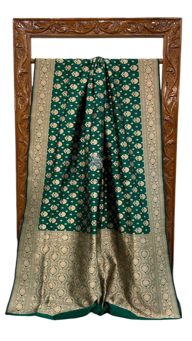 Pure Katan Silk Banarasi Handloom Saree - All over Jaal work - The Handlooms