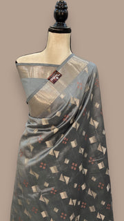 Pure Mango Silk Banarasi Handloom Saree - The Handlooms