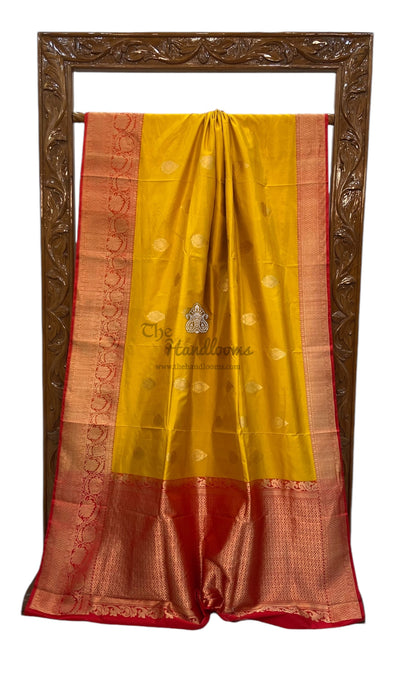 Pure Katan Silk Banarasi Handloom Saree - All over Kadua motifs