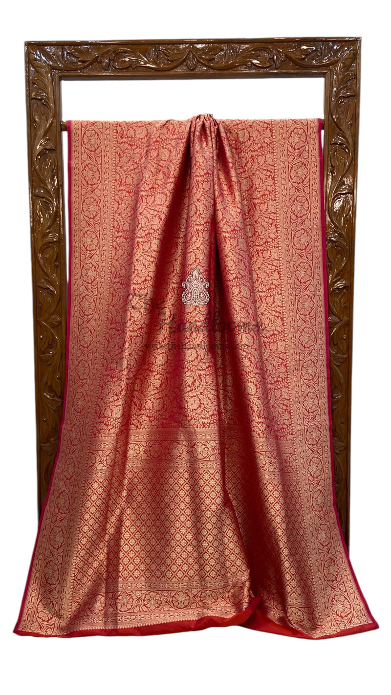 Pure Katan Silk Banarasi Handloom Saree - Tanchui Brocade - The Handlooms