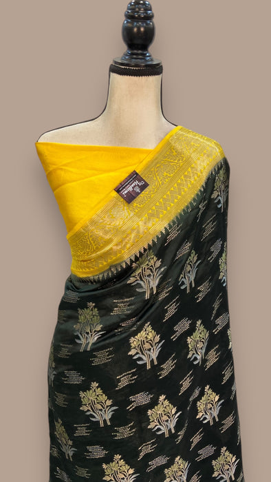 Pure Mango Silk Banarasi Handloom Saree