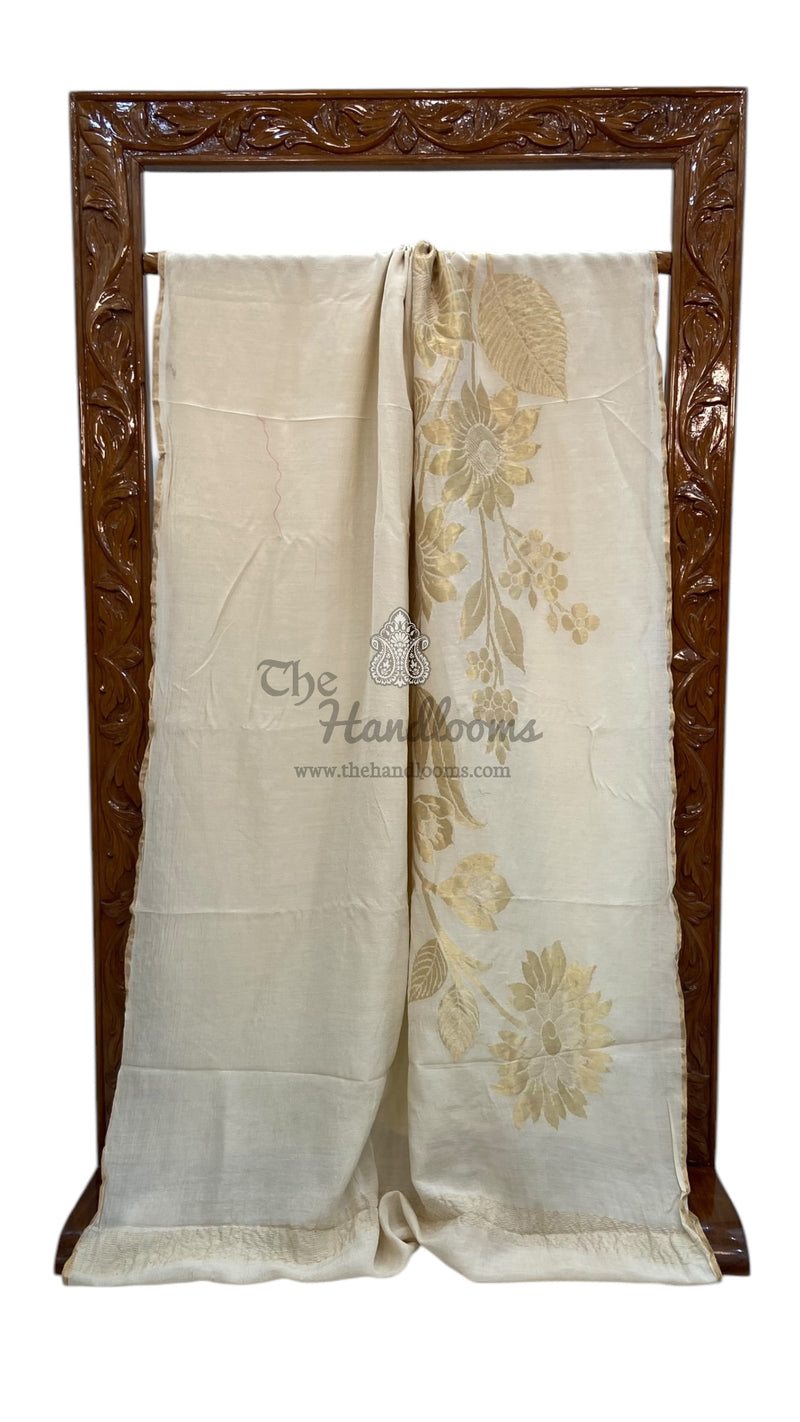 Moonga Georgette Handloom Banarasi Saree - The Handlooms