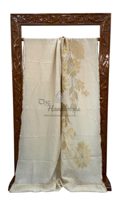 Moonga Georgette Handloom Banarasi Saree