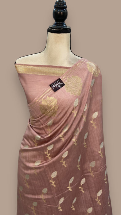 Moonga Georgette Handloom Banarasi Saree