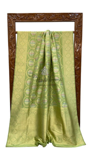 Ektara Pure Katan Silk Banarasi Handloom Saree - All over kadiyal Jaal work - The Handlooms
