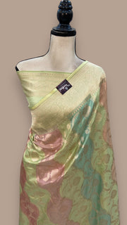Pure Katan Rangkat Silk Banarasi Handloom Saree - All over Jaal work with Meenakari - The Handlooms