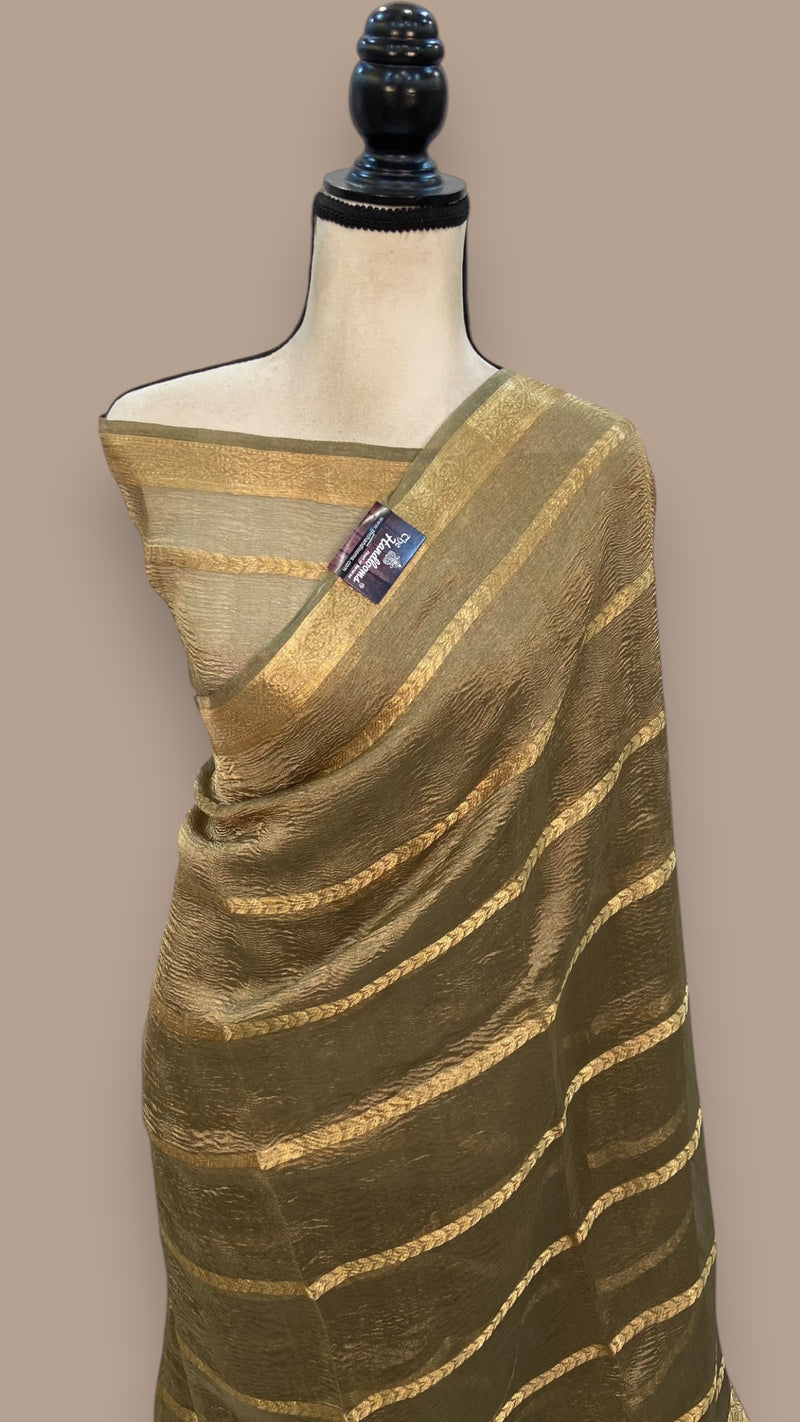 Pure Kora Tissue Handloom Banarasi Saree - The Handlooms